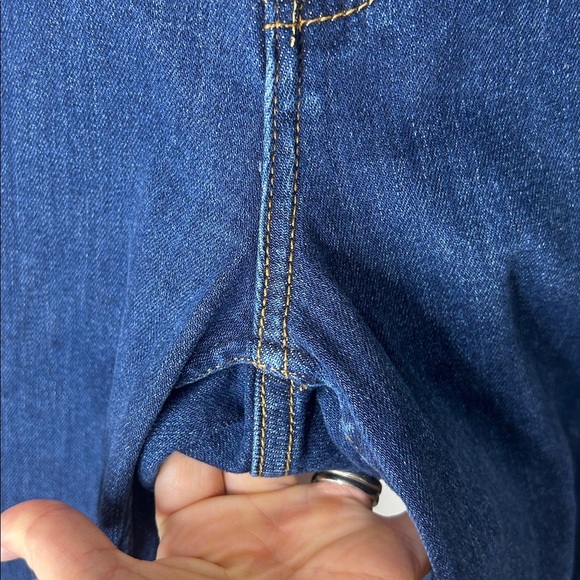 FAHERTY Organic Cotton Straight Leg Dark Wash Jeans Size 28 - Picture 5 of 16